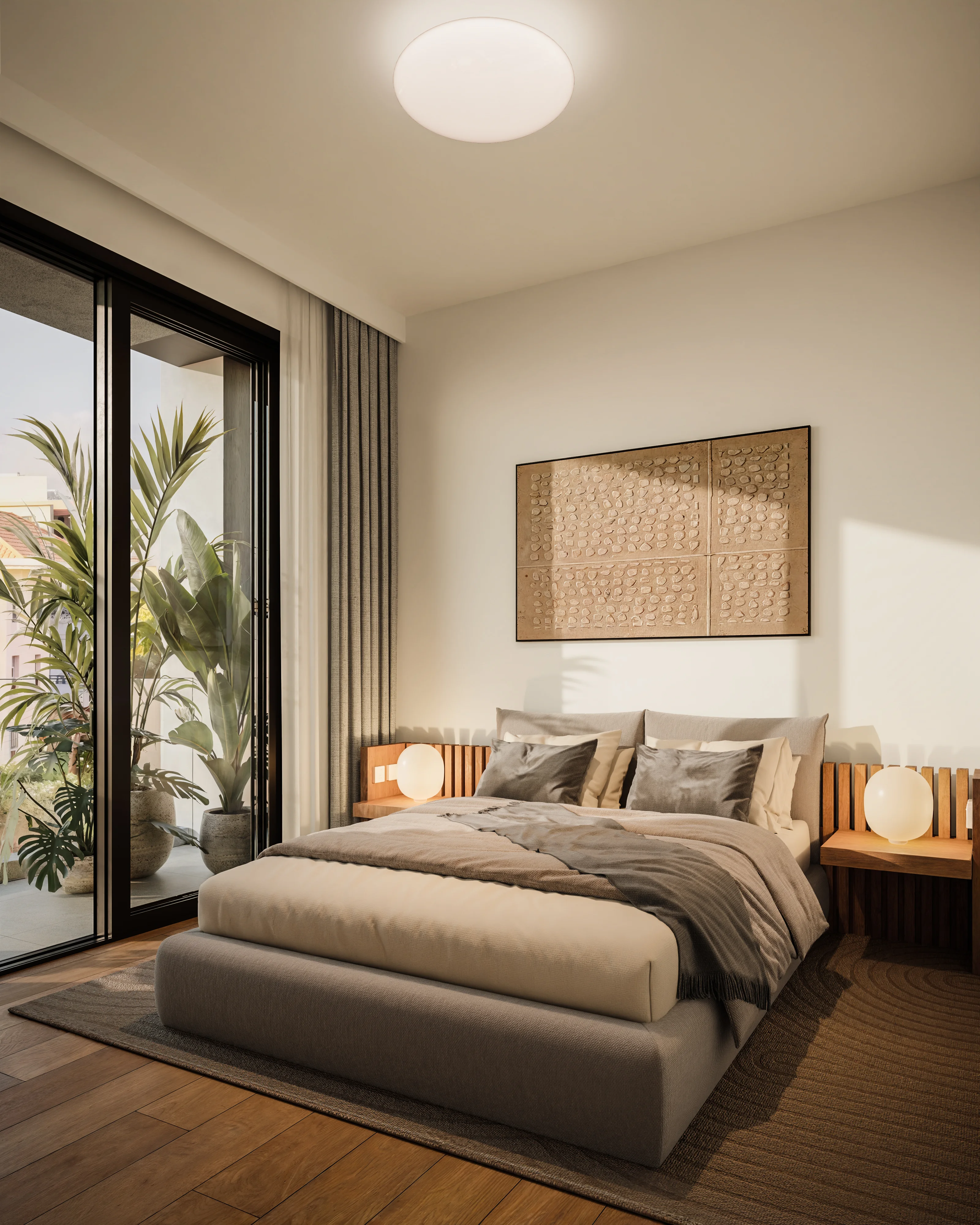 Bedroom with balcony access